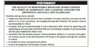 poor sportsmanship signboard