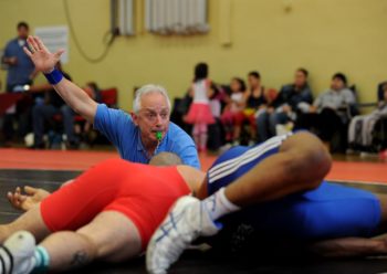 wrestler knock down