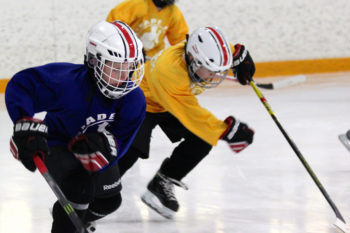 kids playing hockey