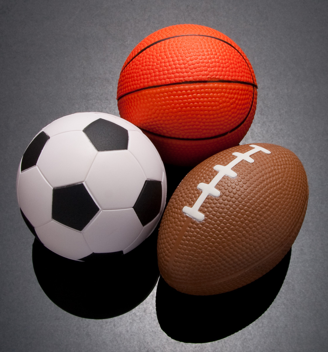 football, basketball, soccer