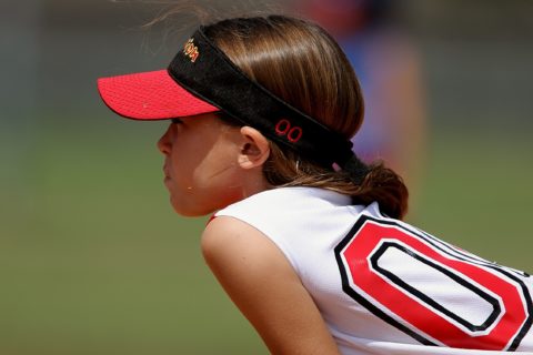 brunette cap staring